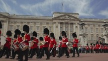 changing the guard at buckingham palace london - editorial use only