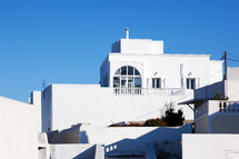 white buildings in Santorini 
