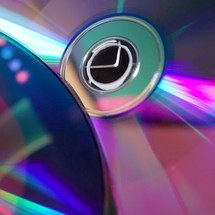 light and colors reflected on a compact disc