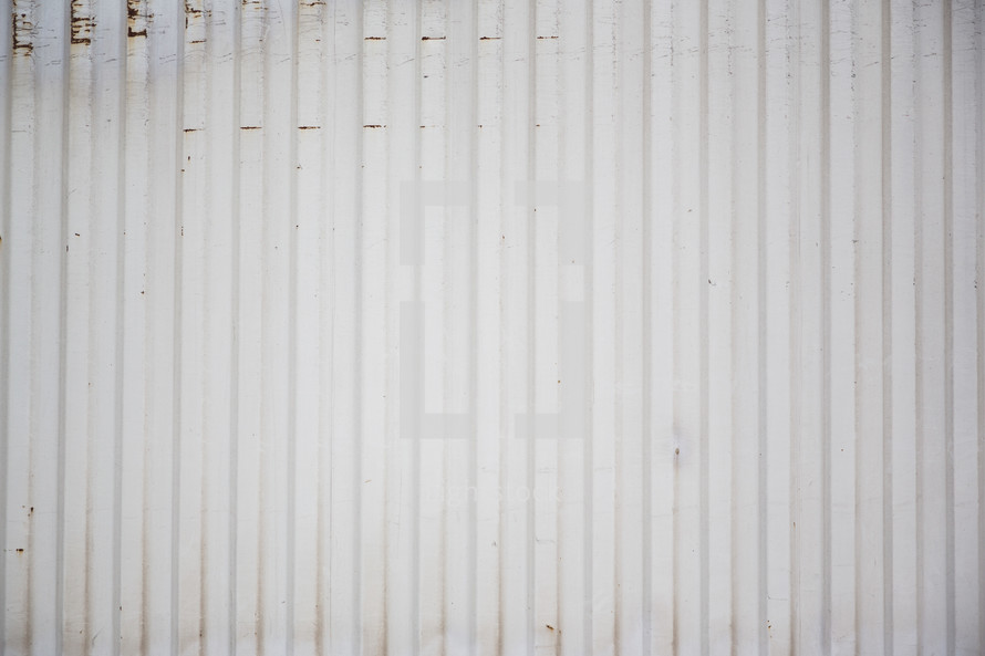 white corrugated metal wall 