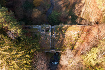 Aerial View of Old Water Dam in Polomka Village, Slovakia