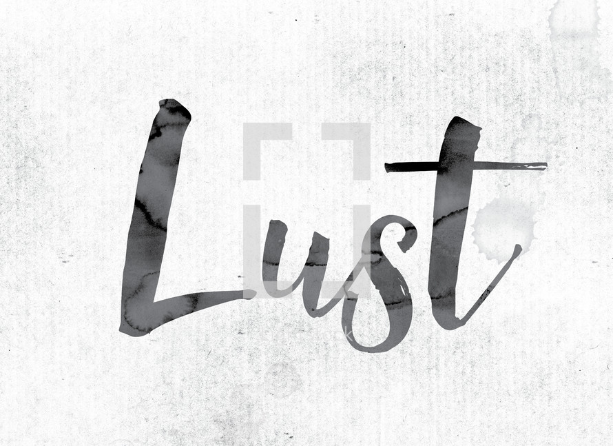 word lust on white background 
