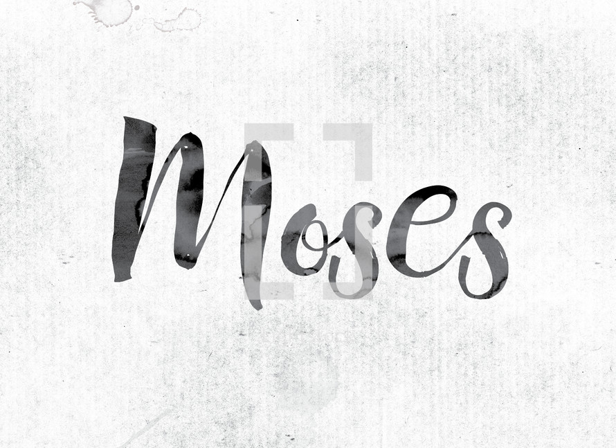word Moses on white background 