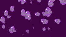 Purple Easter Eggs Falling On Purple