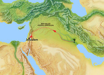 Map of the likely route the wise men took to Jerusalem