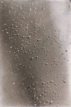 water droplets on plastic 