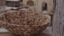 straw basket of biblical times 