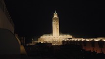 Mosquée Hassan II Mosque Moorish Architecture at Night Casablanca, Morocco