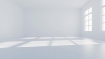 Empty room with light comes in, 3d rendering.
