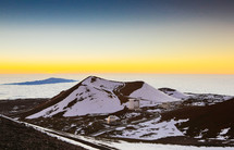 snow on Mauna Kea mountains 