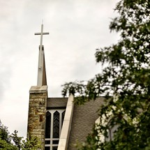 Cross on church top