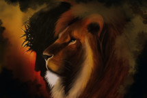 lion and shadow of Christ 