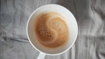 swirling latte 