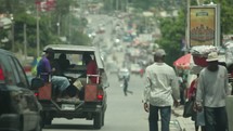 busy streets in Haiti 