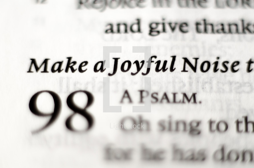 Make a Joyful noise - Psalm 98