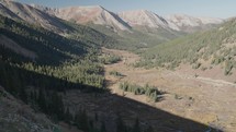 Independence Pass - Continental Divide is the summit of the Top of the Rockies National Scenic and Historic Byway and is located between Twin Lakes Village and Aspen Colorado USA