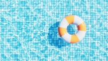 Loop animation of inflatable swimming ring, 3d rendering.
