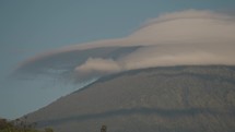 Lenticular Clouds Morning Sunrise on Mount Agung Volcano Bali Indonesia