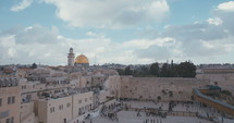Time lapse of the Western Wall in old city Jerusalem, Israel