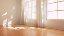 Empty room with light comes in, 3d rendering.
