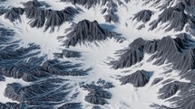 Snow mountains landform background, 3d rendering.