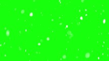Winter Background of Slow Motion Snow Falling Isolated on Green Screen, It is Snowing
