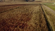 Farmland Fields Drone landscape reveal	