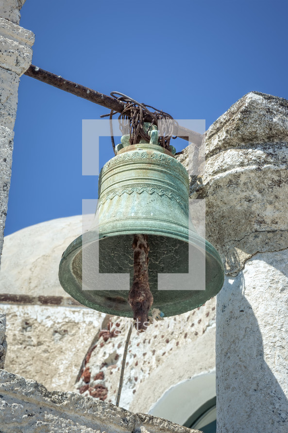 bell on a church in Santorini 