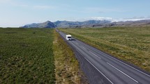 Icelandic Roads Aerial view