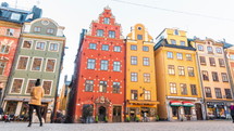 Colorful houses on Stortorget square