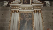 Image of Madonna and Child inside the Metropolitan Cathedral of Our Lady of the Assumption Oaxaca, Mexico.