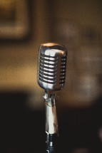 An old-fashioned microphone