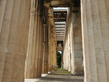 rows of ancient columns 