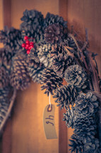 Christmas Wreath hanging on a door