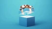 Opening gift box, festivals and celebrations, 3d rendering.
