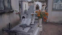 Cemetery in Oaxaca, Mexico during Día de Muertos (Day of the Dead).