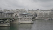 Paris, France - Pont de Bir-Hakeim Bridge of Passy Crosses the Seine River