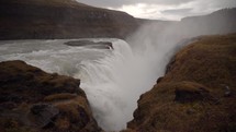 Powerfull waterfall up close