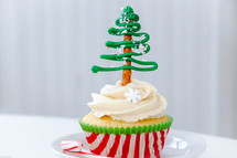 Christmas tree cupcake 