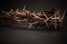 crown of thorns and cross necklace 