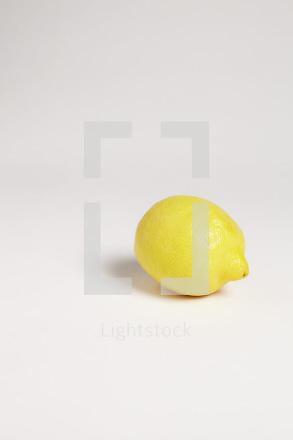 A lemon isolated on white