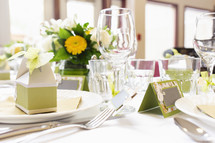 place settings on a table at a wedding reception 