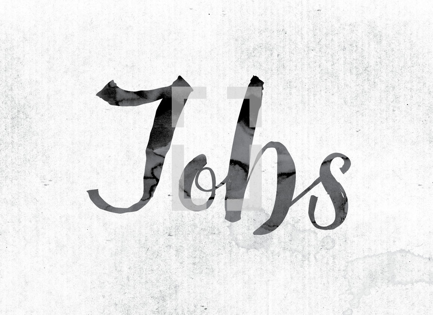 word jobs on white background 