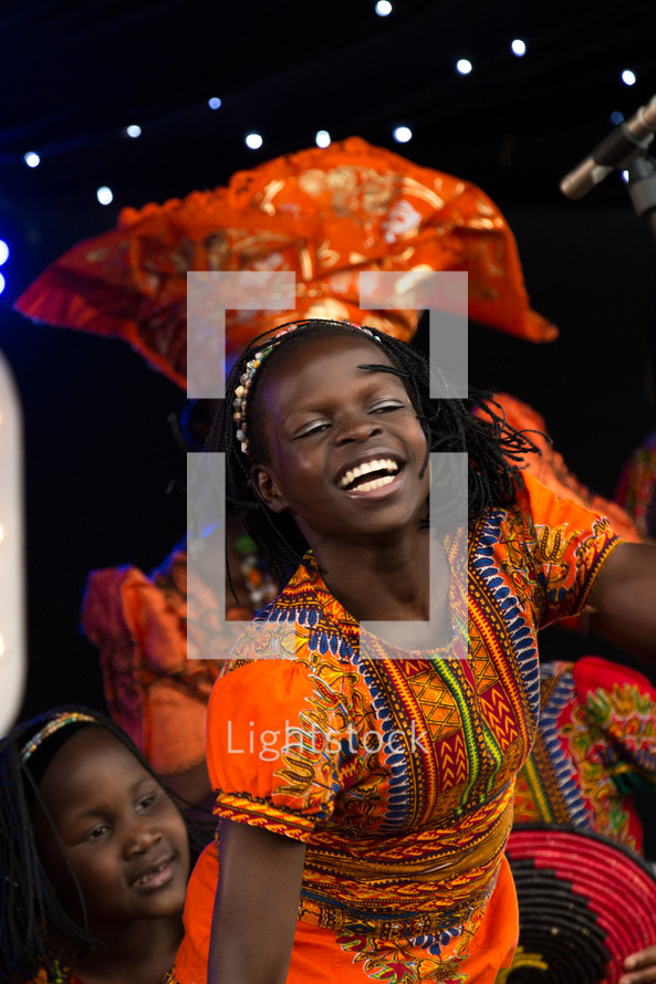 young African woman laughing 