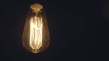 glowing Edison bulb 
