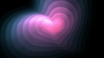 Pink heart in a seamless loop