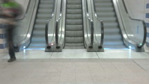 going down an escalator 