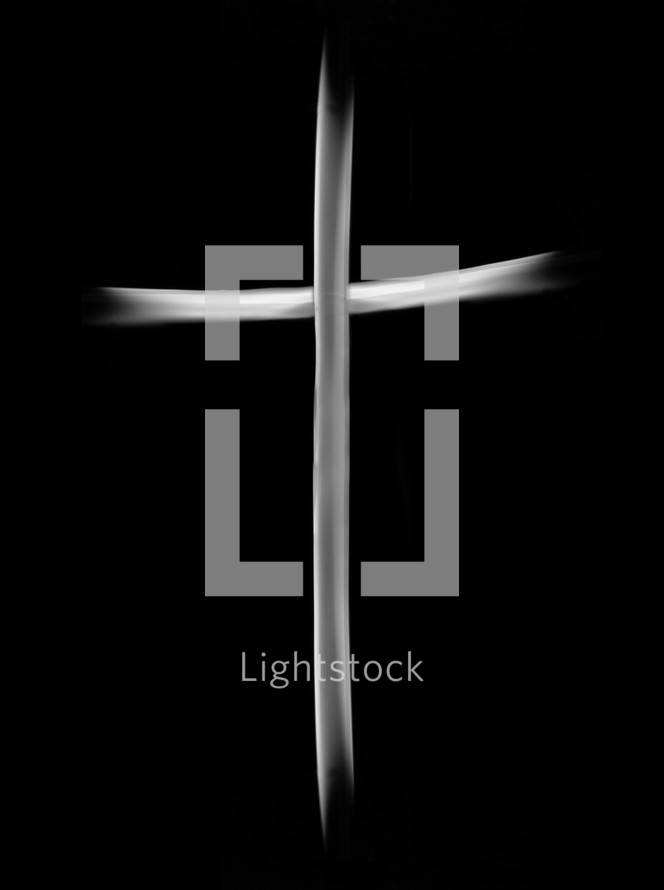 cross of light on black 
