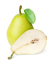 ripe juicy pear isolated on white backgroundpear isolated on white background
