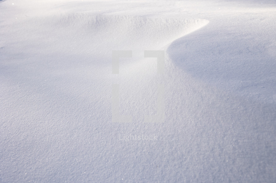 Deep white snow - background